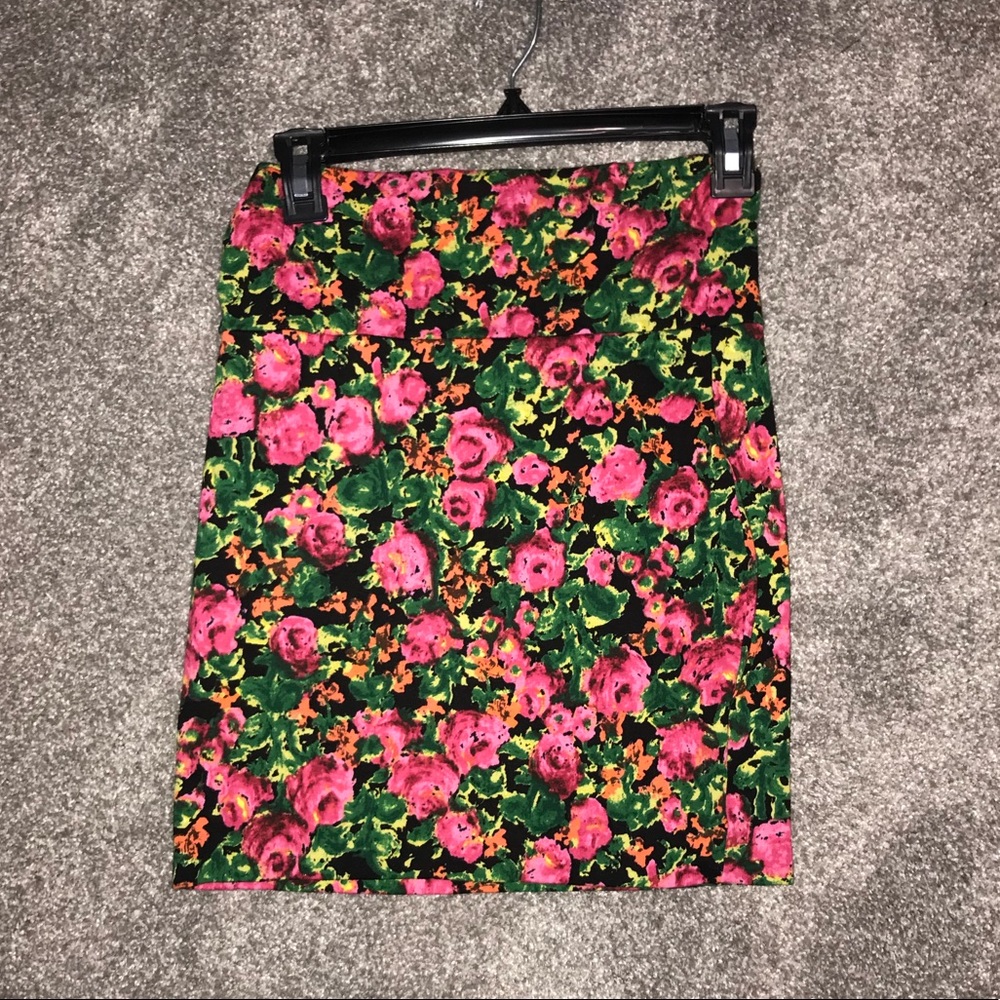 Floral pencil skirt